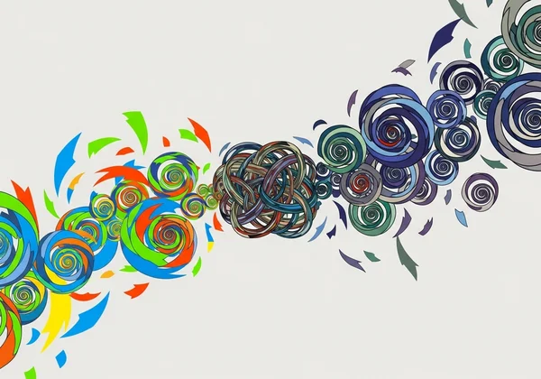 Abstract art of tangled ADHD and anxiety symptoms.