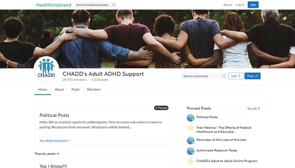 Health Unlocked Adult ADHD