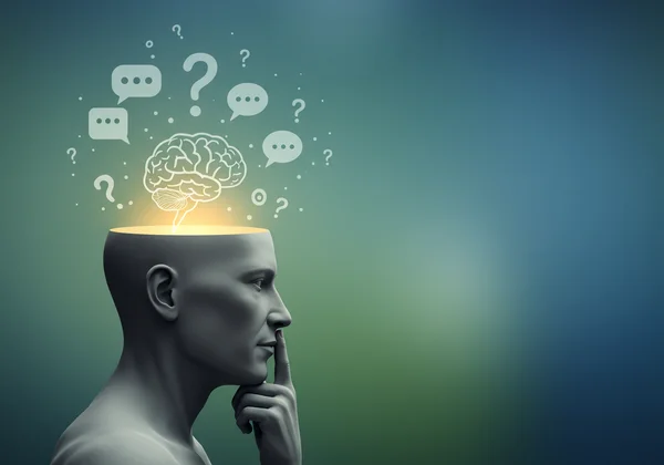 Person reflecting on thoughts, considering ADHD self-assessment
