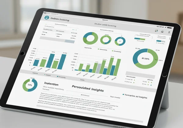 Digital ADHD screening report with personalized insights