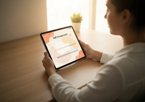 Person completing self assessment form